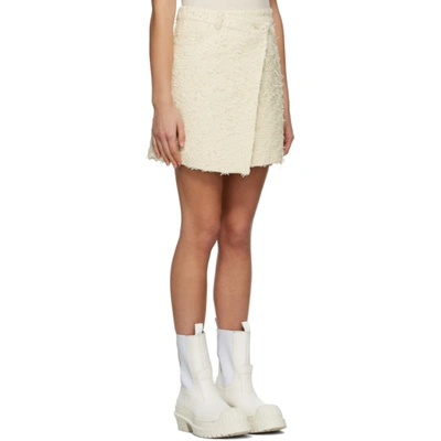 Shop Acne Studios Beige Asymmetric Skirt In Aeb Cream