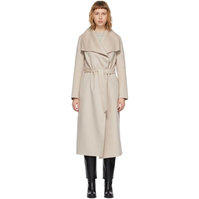 Shop Mackage Beige Wool Mai Coat In Sand