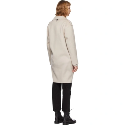 Shop Mackage Beige Wool Inez Coat In Sand