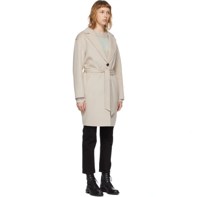 Shop Mackage Beige Wool Inez Coat In Sand