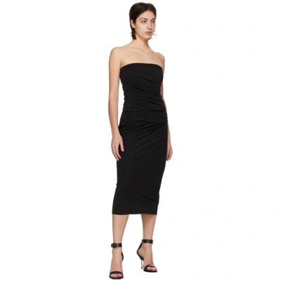 Shop Helmut Lang Black Twist Skirt In Basalt Black