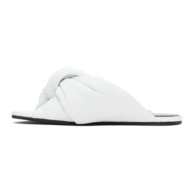 Shop Balenciaga White Drapy Sandals In 9002 White