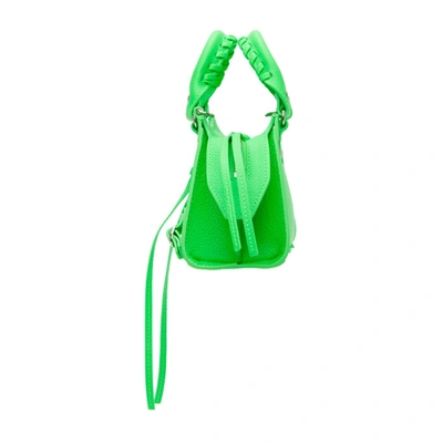 Shop Balenciaga Green Nano Neo Classic Top Handle Bag In 3807 Flugrn