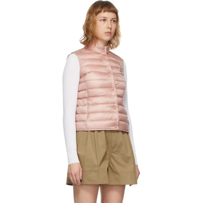 Shop Moncler Pink Down Liane Vest In 510 Blush