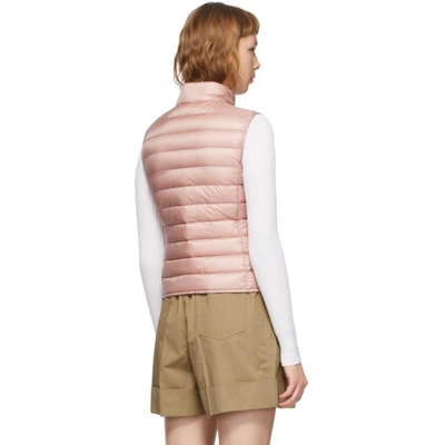 Shop Moncler Pink Down Liane Vest In 510 Blush