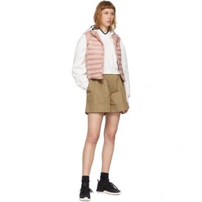 Shop Moncler Pink Down Liane Vest In 510 Blush