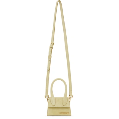 Shop Jacquemus Green Suede 'le Chiquito' Bag In Light Green