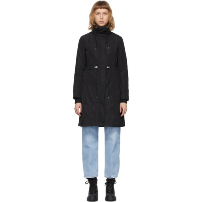 Shop Moncler Black Malachite Coat In 999 Black