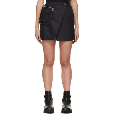 Shop Marine Serre Black Survival Cycling Miniskirt In 00 Black