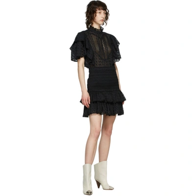 Shop Isabel Marant Étoile Black Tinaomi Miniskirt In 01bk Black