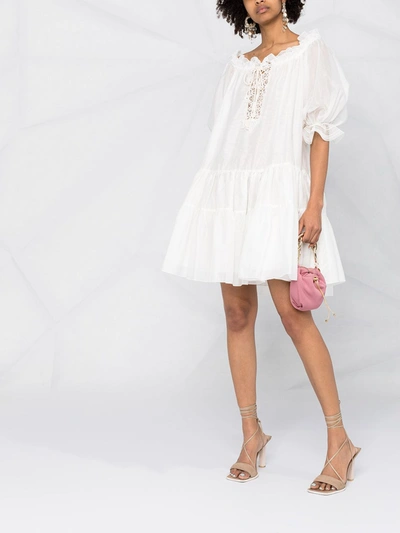 Shop Ermanno Scervino Dresses In Bianco