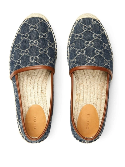 Shop Gucci Flat Shoes In Blu