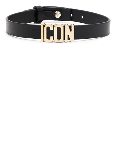 Shop Dsquared2 Icon Choker Necklace In Black