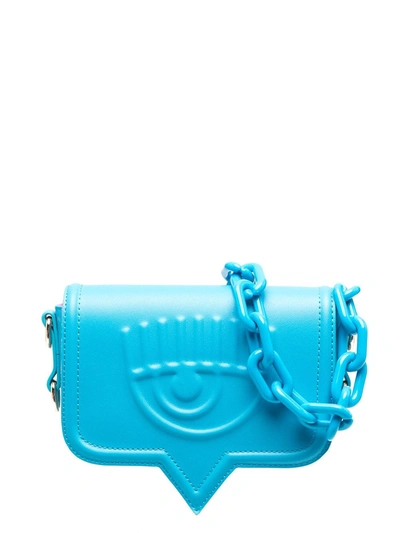 Shop Chiara Ferragni Eyelike Shoulder Bag In Blue