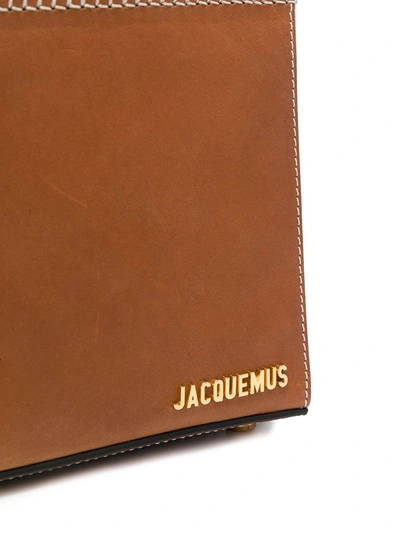 Shop Jacquemus Le Seau Carre Leather Satchel In Brown