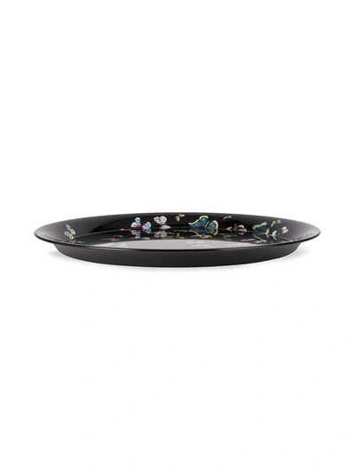 Fornasetti Butterfly Printed Tray In Black