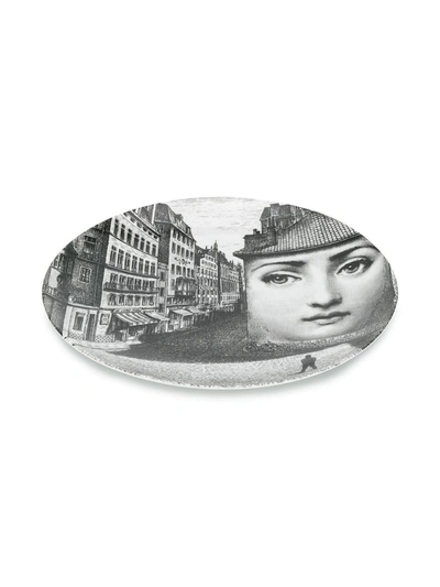 Shop Fornasetti Tema E Variazioni Wall Plate In Black