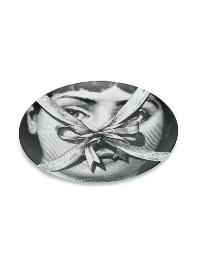 Shop Fornasetti Decorative Homewear Plate In Black