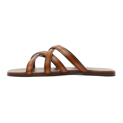 Shop Gucci Brown Gg Quentin Sandals In 2861 Noccio