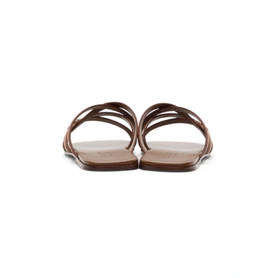 Shop Gucci Brown Gg Quentin Sandals In 2861 Noccio