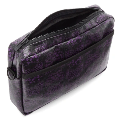 Shop Needles Black & Purple Pvc Papillon Bag