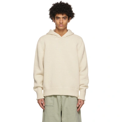 Shop Jacquemus Off-white 'la Maille Capuche' Hoodie In Off White
