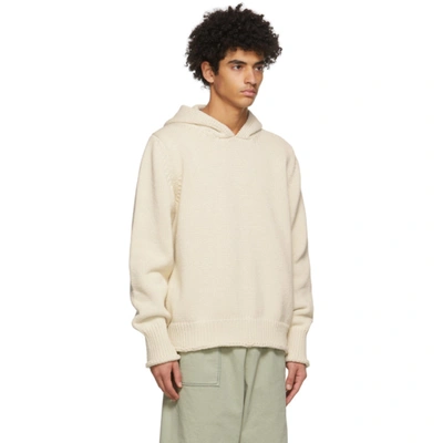 Shop Jacquemus Off-white 'la Maille Capuche' Hoodie In Off White