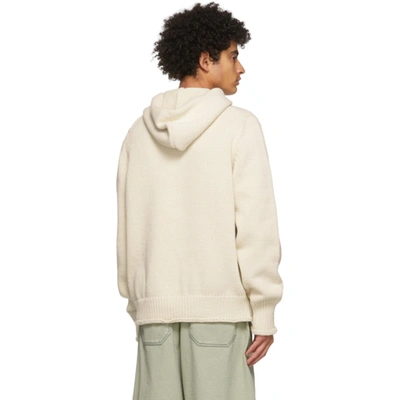 Shop Jacquemus Off-white 'la Maille Capuche' Hoodie In Off White