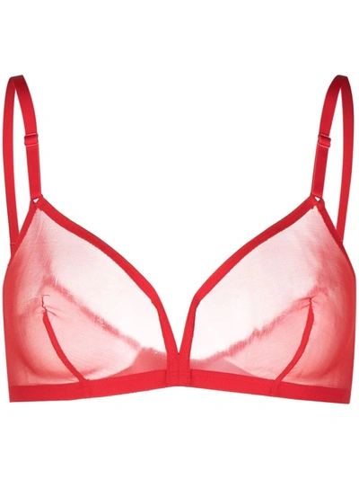Shop Eres Providence Triangle Bra In Red