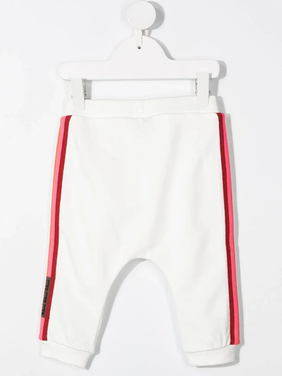 Shop Fendi Logo-stripe Track Pants In White