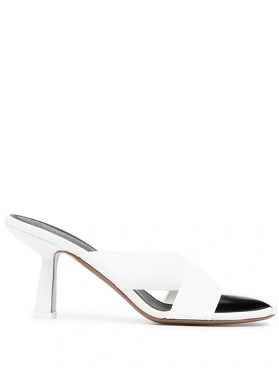 Neous Strappy Sandals With Open Toe And Cross Strap In White