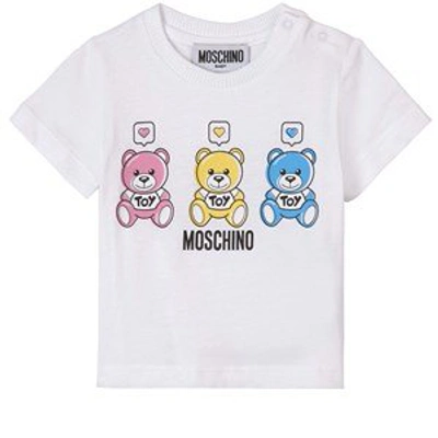 Shop Moschino White Bear Print T-shirt