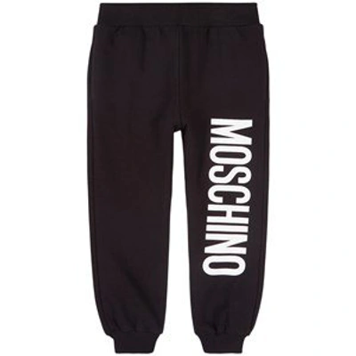 MOSCHINO MOSCHINO BLACK BRANDED SWEATPANTS HMP03L