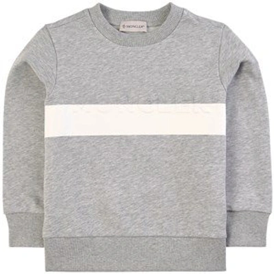 Shop Moncler Grey Logo Sweatshirt