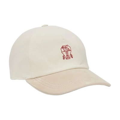 Shop Brunello Cucinelli Baseball Cap In Off White