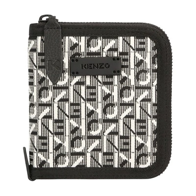 Shop Kenzo Small Zip Wallet In Misty Grey