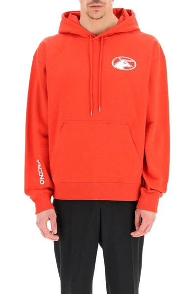 Shop Kenzo Ox Oversized Hoodie In Red