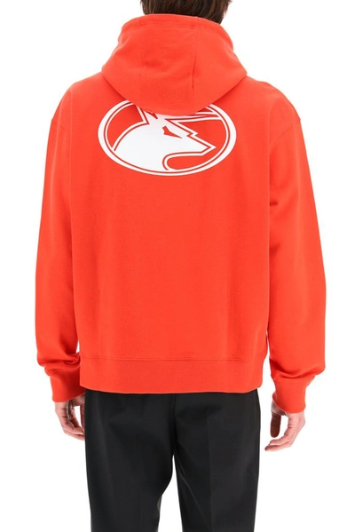 Shop Kenzo Ox Oversized Hoodie In Red