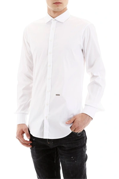 Shop Dsquared2 Classic Collar Shirt In White