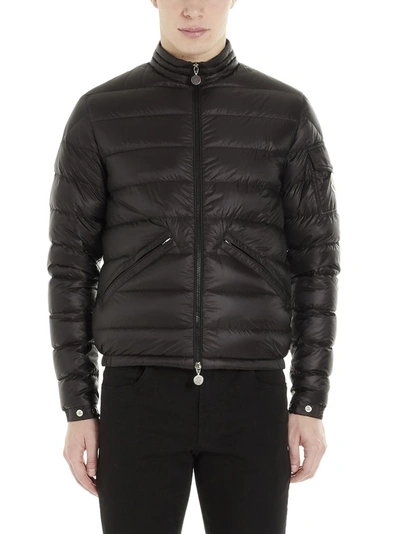 Shop Moncler Agay Zipped Padded Jacket In Black