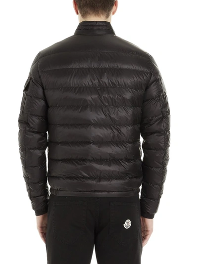 Shop Moncler Agay Zipped Padded Jacket In Black