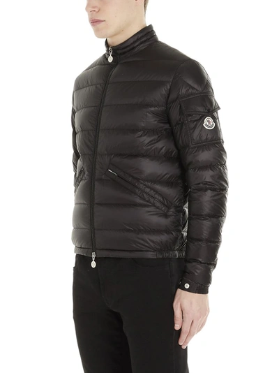 Shop Moncler Agay Zipped Padded Jacket In Black