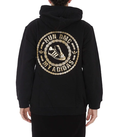 Adidas Originals X Run dmc Logo Graphic Hoodie In Black ModeSens