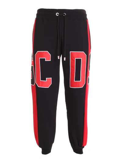 Shop Gcds Maxi Logo Pants In Black And Red