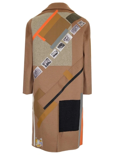 Shop Raf Simons X Sterling Ruby Double Faced Coat In Beige