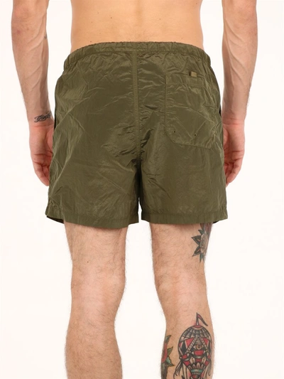 Shop Stone Island Shell Swim Shorts In Green