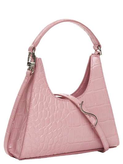 Shop Staud Mini Rey Embossed Tote Bag In Pink