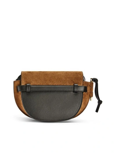 Shop Loewe Gate Dual Mini Shoulder Bag In Brown