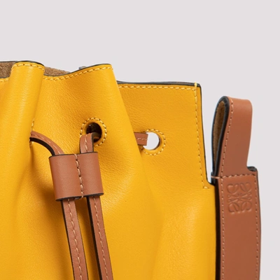 Shop Loewe Horseshoe Small Shoulder Bag In Yellow
