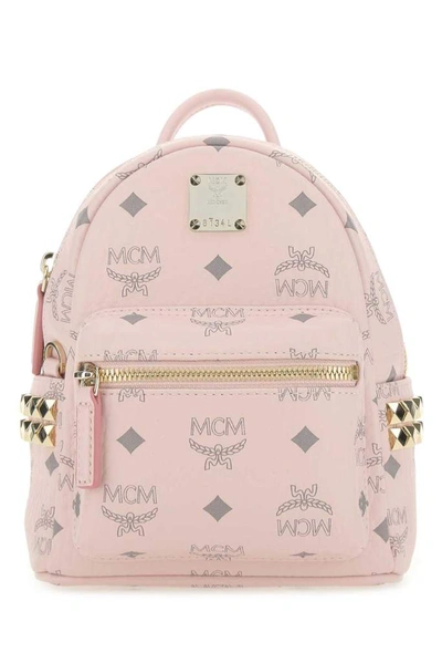 Shop Mcm Stark Bebe Boo Backpack In Pink